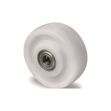 Rueda  de  repuesto  D.100mm  Cap.500kg  PA  blanca  Eje-D.10mm  Long.Buje  45/47mm  TECWERK (1/2)