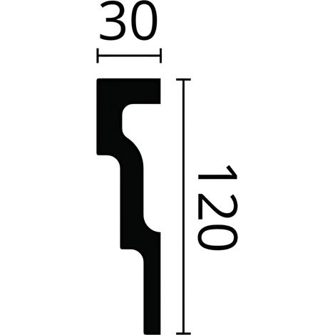 Corniche NMC M1 NOMASTYL Noel Marquet Moulure décorative Corniche de plafond design moderne blanc 2 m (1/5)