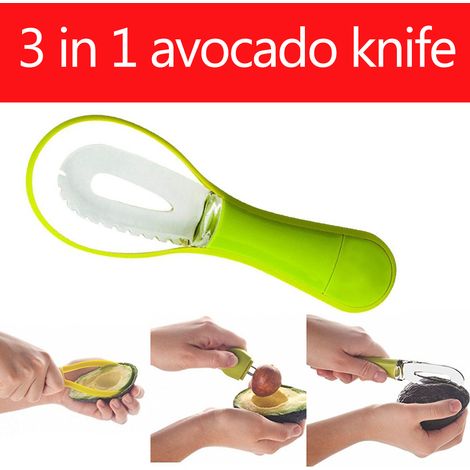 Coupe-avocat 3 en 1 avec poignée ergonomique, vide-avocat et éplucheur de noix de karité. Ustensiles de cuisine. (1/5)