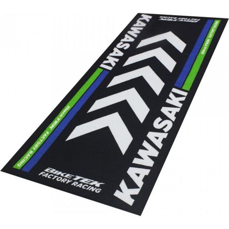 Tapis environnemental Biketek Garage Mat noir blanc vert bleu (1/5)