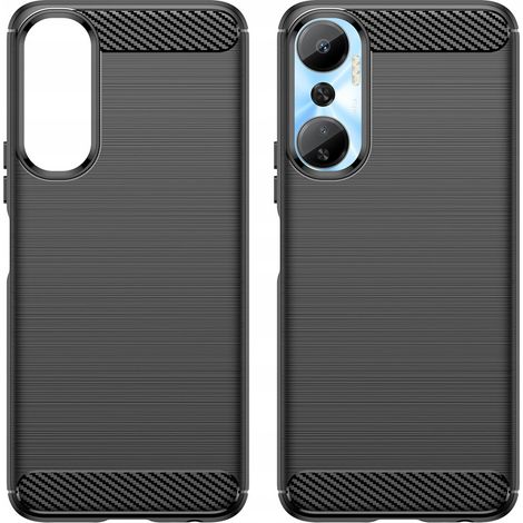 Funda Carbon Case para Infinix Hot 20, funda flexible de silicona con diseño de carbono, color negro. (1/5)
