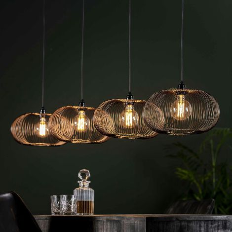 Suspension contemporaine 4 lampes style disques RALF (1/5)