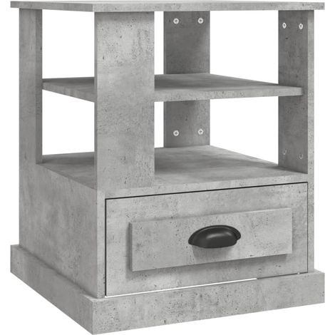 Maison Exclusive - Beistelltisch Betongrau 50x50x60 cm Holzwerkst