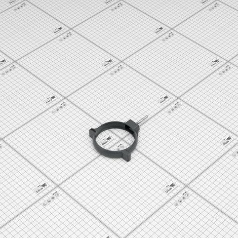 Collier de fixation avec patte à vis pour tuyau de 80 mm - Anthracite (1/4)