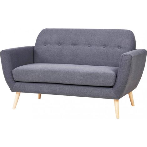 Divano 2 Posti Burton 147x79x86 h cm in Tessuto Grigio scuro (1/5)