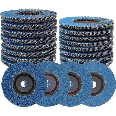 Lot de 16 disques à lamelles de 76 mm de diamètre - Grain 40/60/80/120 - Disque à ébarber 76 mm - Disques abrasifs pour meuleuse d'angle, disques à lamelles pour métal, bois, acier (1/5)