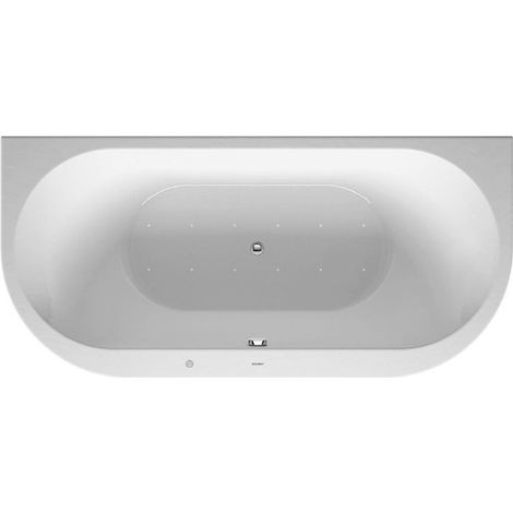 Duravit Whirlpool Darling New 1900x900mm, versione pre-wall, con rivestimento acrilico, telaio, 2 inclinazioni posteriori, set di scarico e troppopieno, sistema di aerazione - 760248000AS0000