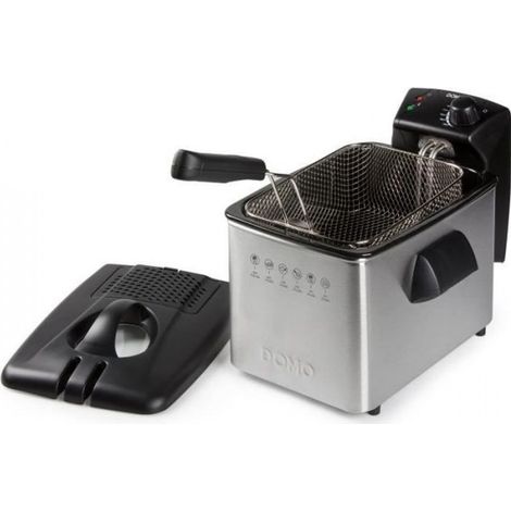 Friteuse Electrique - DOMO - 4L - 3000W - Température variable - Puissance électrique - Contenance (1/3)