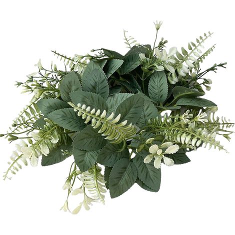Couronne Pour Bougie - Guirlande De Feuillage Artificiel - Support Pour Bougie Pilier - Décoration De Table Pour Mariage Et Intérieur - 25 cm (1/5)