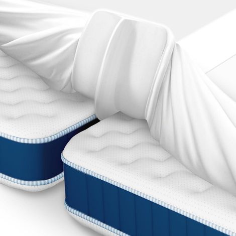Pont de matelas avec drap-housse 200x200cm, remplissage de creux pour lit double