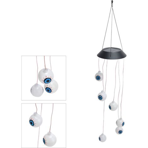 Lampe carillon solaire LED à dégradé de couleurs pour Halloween, décoration lumineuse pour fêtes effrayantes en extérieur (1/5)