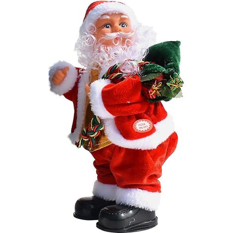 CREA Hip-shaking Electric Christmas Music Old Man Christmas Decorations Gift Ornament Santa Christmas Toy Gift (1/2)