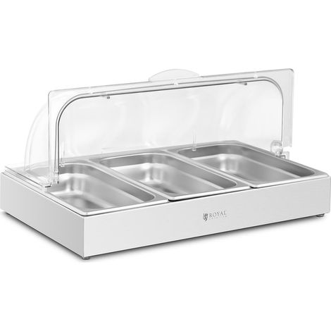 Vitrine pour buffet 3 x 2,6 litres 535 x 335 x 250 mm acier inoxydable / plastique (polycarbonate) (1/5)
