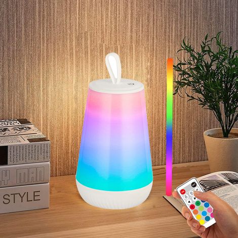 Veilleuse tactile portable colorée RVB, lampe de chevet créative, éclairage de camping en plein air2400 mAh avec télécommande)3W (1/5)