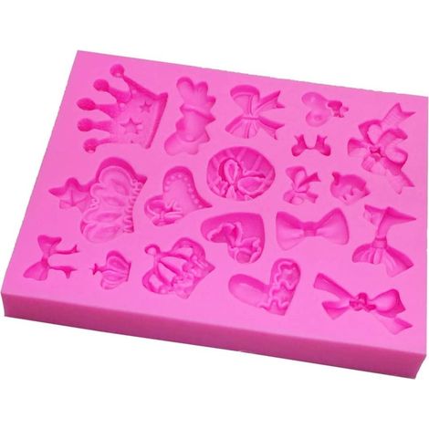 Moule À Gâteau En Silicone - Couronne Et Nœud Papillon - Pour Pâtisserie Et Décoration De Sucreries - 1 Pièce (1/4)