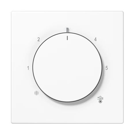 Jung Copertura per termostato, simbolo temperatura, termoplastica, serie LS, bianco alpino LS 1749 BF WW
