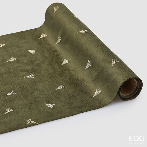 EDG Enzo De Gasperi Tessuto Decorativo Pino Olive Rotolo 35x200 cm – Decorazione di Natale (1/2)