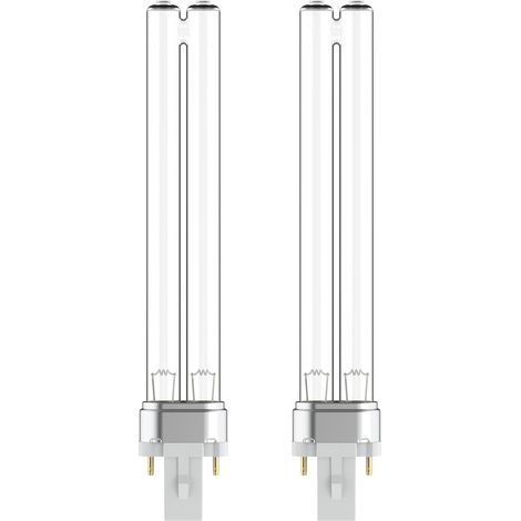 Lot de 2 lampes de désinfection ultraviolette UV de 11 W pour stérilisateur d'aquarium (culot G23) (1/5)