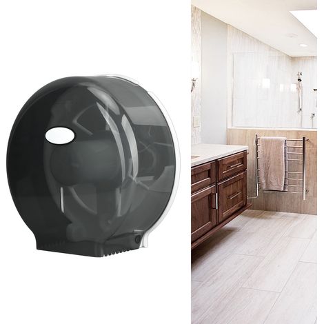 Schwarzer, transparenter Toilettenpapierhalter – 701B – Große Kunststoffbox für Toilettenpapier im Badezimmer (1/5)