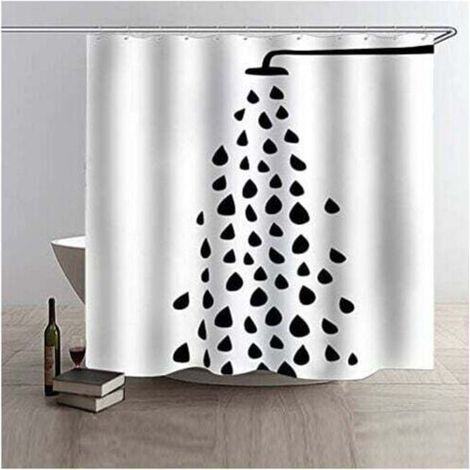 Duschvorhänge mit Haken – wasserdicht und schimmelresistent – 180 x 180 cm – Crezuo