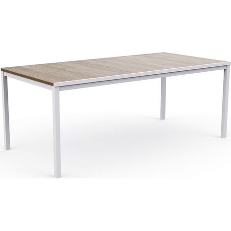 Tavolo da Giardino Keter Porto 200x95x75 cm Deco Coat Piano Effetto Legno Frassino (1/5)