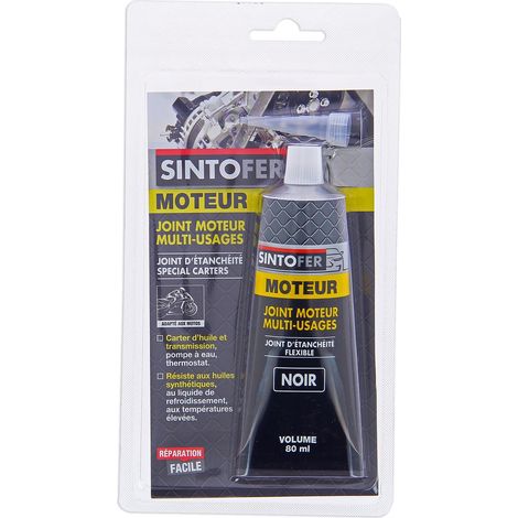 Mastic silicone - Sinto - Réparation joint moteur - 80 ml - Résistant hautes températures - Application facile
