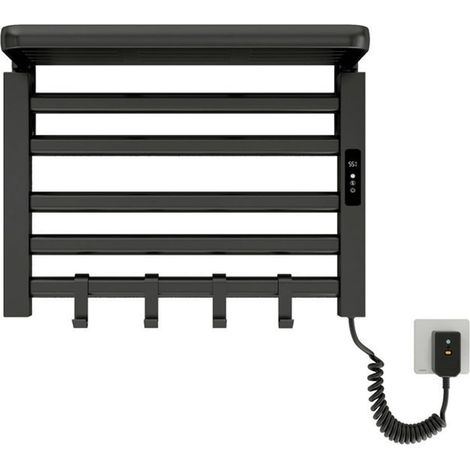 Radiateur sèche-Serviettes électrique, Porte-Serviettes électrique avec écran Tactile, température constante Intelligente, pour Les Salons de Salle de Bain et la Maison Black (1/5)