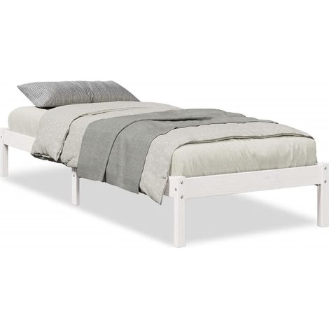 Lit simple,Lit adulte,Cadre de lit extra long sans matelas 90x210 cm bois massif pin CFW2744863 (1/5)