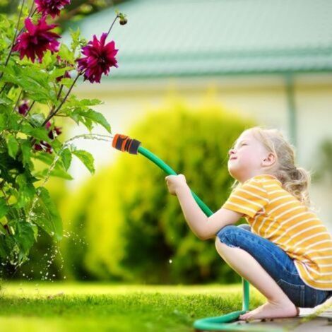 Gartenschlauchverbinder, 8-teiliges Set Gartenschlauchdüsen, Gartenschlauchadapter geeignet für Gartengeräte, Schläuche, Düsen, Spritzpistolen (Orange) (1/5)