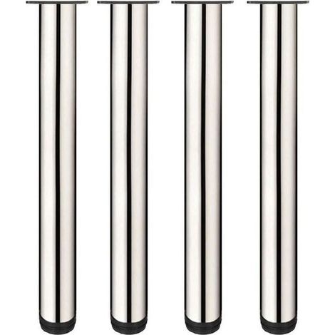 4x Pieds de Meuble Reglable Pieds de Table en Acier Inoxydable avec Vis 50cm (1/5)