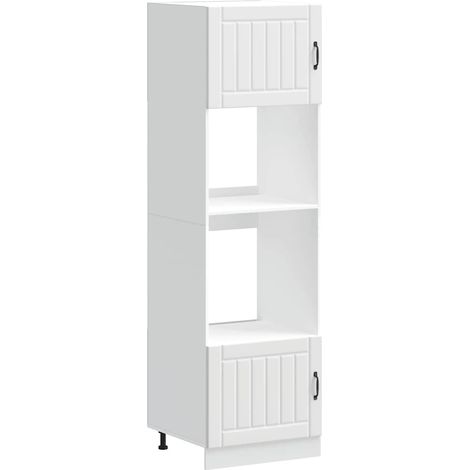 Oven Cabinets 2 pcs Lucca White Engineered Wood vidaXL