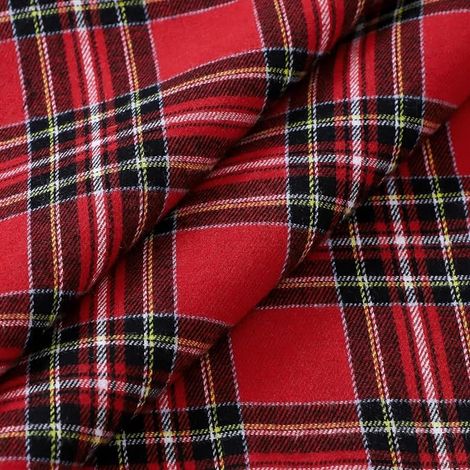 Federe per cuscino natalizie a quadri scozzesi, federa decorativa in plaid tartan per decorare divano, camera da letto, soggiorno 40x40 cm (Rosso) (1/3)