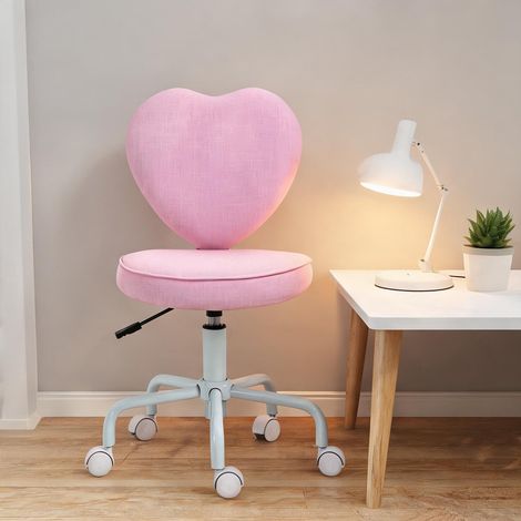 Chaise de bureau coloris rose 42 x 50 x 89 cm (1/5)