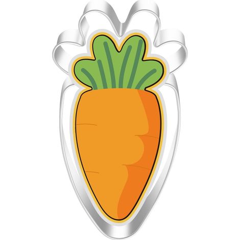 Emporte-pièce Lapin Carotte Acier Inoxydable - Formes de Pâques - Pour Pâte à Cookies Gâteaux Fondant Fromage Sandwichs - Lot de 6 (1/5)