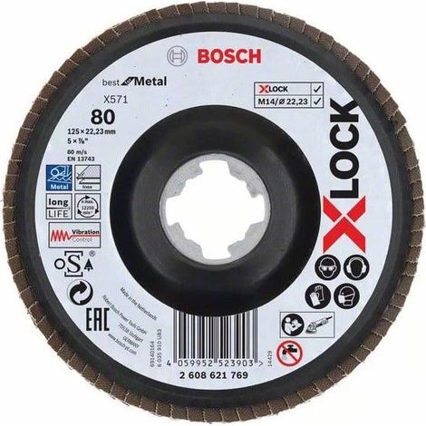 X-Lock Lam.X571 B.Metal:125Mm C.Plás.G80 - Bosch