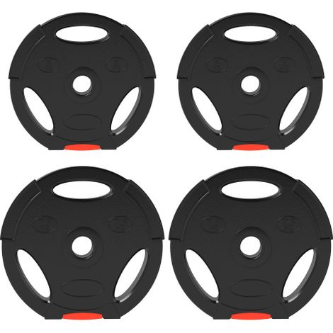 Questo set di dischi per bilanciere è adatto per allenamento, esercizi in palestra, allenamenti a casa e allenamento della forza. Due dischi pesano 7,5 kg, oppure due dischi pesano 5 kg. È di colore n (1/5)