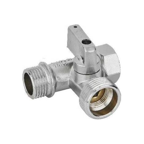 RUBINETTO LAVATRICE A SFERA A 3 VIE Misura: 1/2 x 3/4 x 1/2  - DN 8