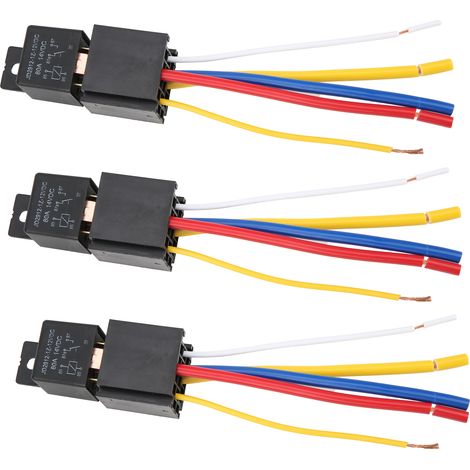 Relais clignotants LED 12 V CC 80 A, étanches et résistants aux chocs, 5 broches, pour clignotants de voiture (1/5)