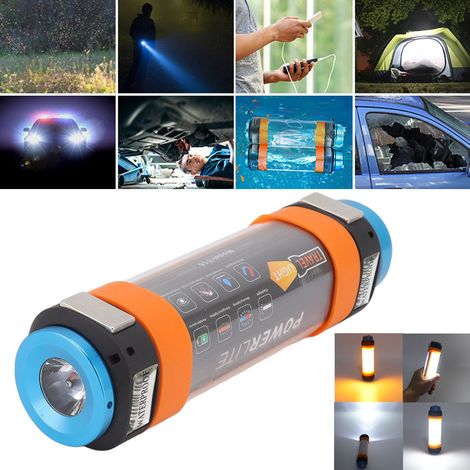 Lampe de camping multifonctionnelle, lampe de travail magnétique, lampe anti-moustiques orange, lampe étanche IP68 pour réparation et entretien automobile, lampe torche spéciale d'urgence pour les voy (1/5)