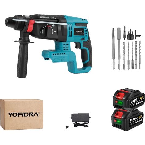 Perceuse à percussion électrique, sans fil, moteur sans balais, option 2X batterie 6 (1/2)