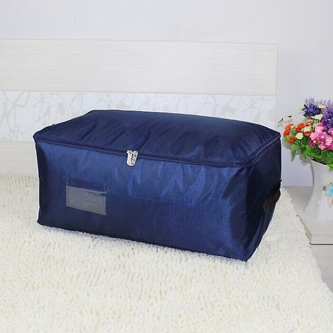 49l 56x35x25cm Sac De Rangement Vetement Sous Lit, Grande Organiseur Sac Demenagement Pliable, Sac De Voyage Sac Rangement Pour Couette Serviette (1/4)