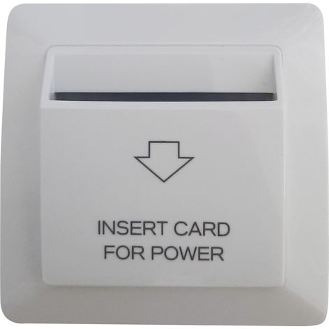 Marchesi Hotel Kartenschalter RFID Leser Mifare Up zur Steuerung von Licht, Wechselstrom, Strom und Heizung, Kunststoff weiß 230V AC