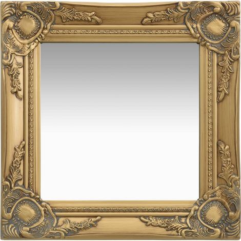 Wandspiegel im Barock-Stil 40x40 cm Golden