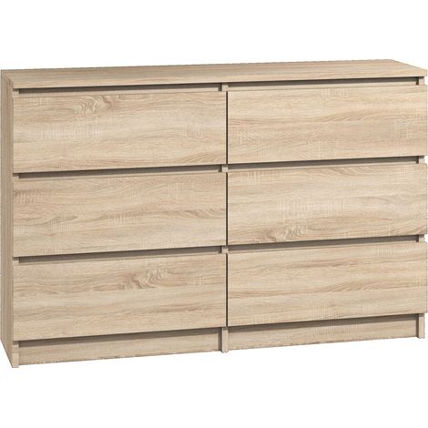 Kommode mit 6 schubladen 120cm sonoma Sideboard Bella (1/5)