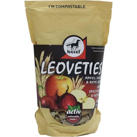 Biscotti Leovet per cavalli al gusto mela, farro e barbabietola rossa da 1 kg