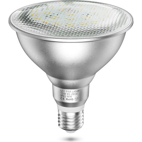 15W E27 PAR38 Extérieure LED Ampoule Réflecteur IP65 Étanche Edison Vis Lumière d'inondation 1200 Lumen Remplacement d’ Ampoule Incandescent 120W (Blanc Chaud 3000K) (1/5)
