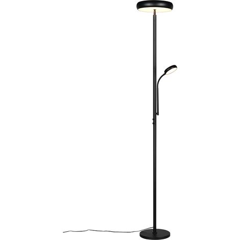 Piantana LED, metallo, nero opaco, 28x183x28 cm, Palermo (1/5)