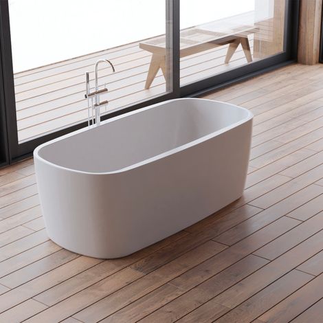 Baignoire Ilot Dune 170 blanche 170  x80  x58  cm, by SPALINA