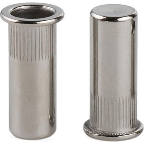 écrous à Rivets, Écrous à Rivets à tête Plate en Acier Inoxydable, 20 pièces, scellés, Inserts filetés aveugles, écrou à extrémité fermée, écrou hermétique étanche(Size:M5) (1/5)