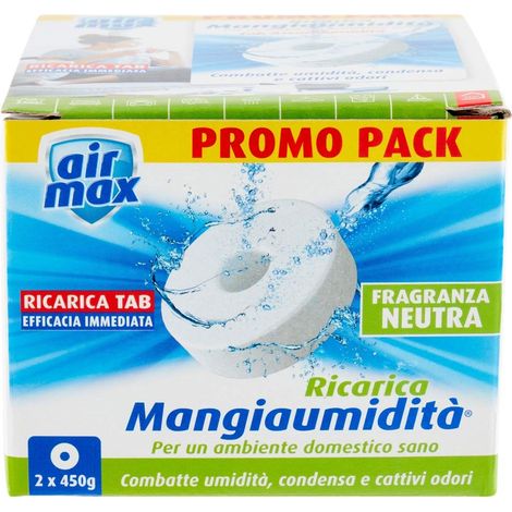 RICARICA TAB MANGIAUMIDITA' FRAGRANZA NEUTRO 2X450G AIR MAX